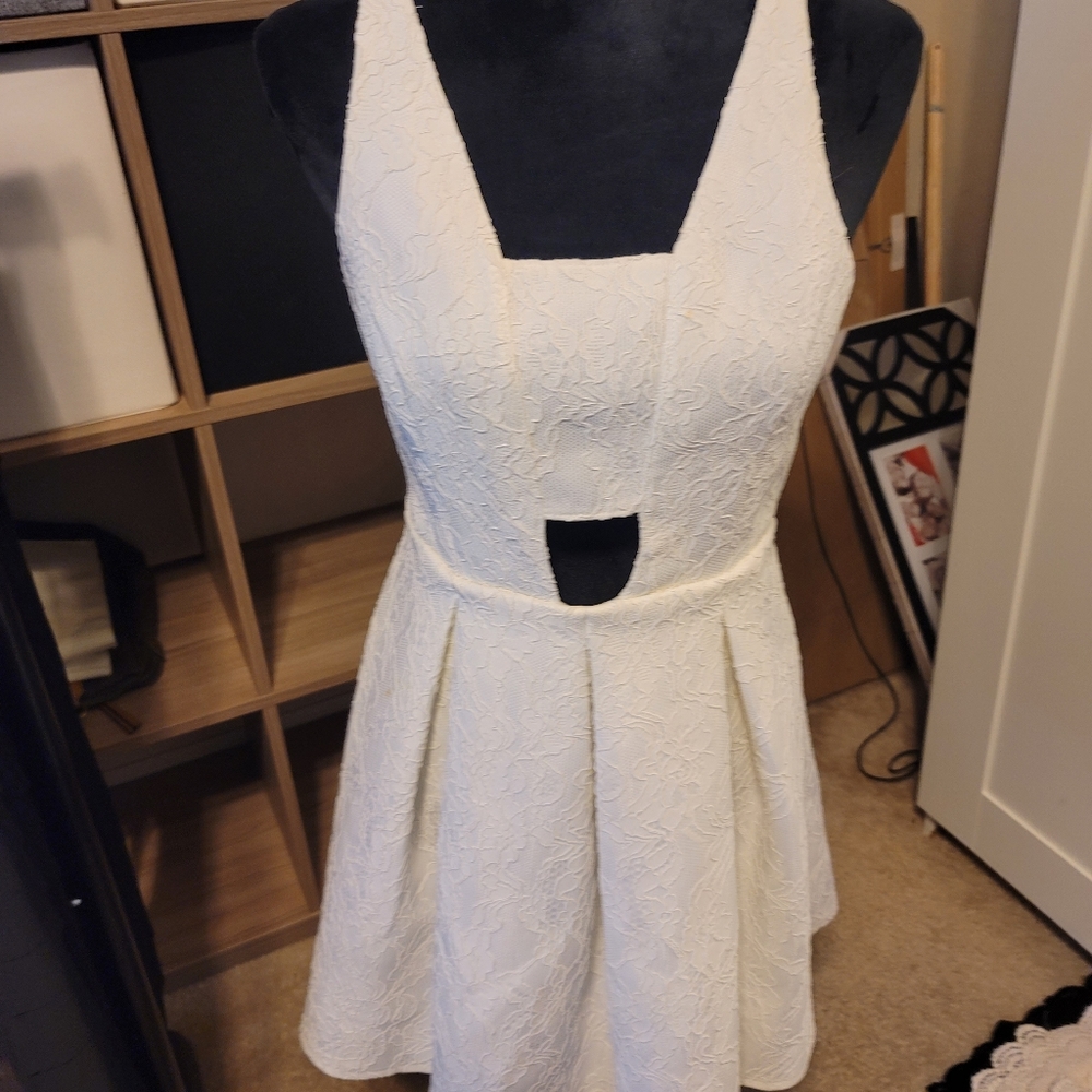 Topshop Cream fit flare Unique Dress Size US 6